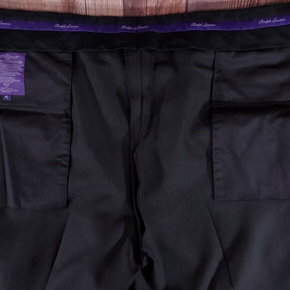 Ralph Lauren Purple Label Mens Size 40(41)x30 Charcoal Flat Front Pants Trousers - Picture 10 of 15